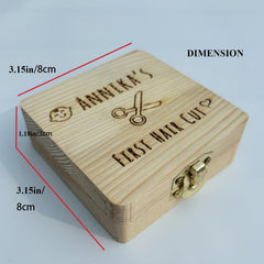 Personalized Wooden Keepsake Box First Hair & Umbilical Cord Memorial Box