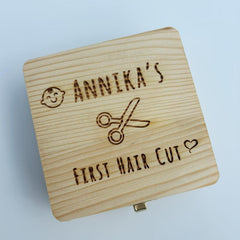 Personalized Wooden Keepsake Box First Hair & Umbilical Cord Memorial Box