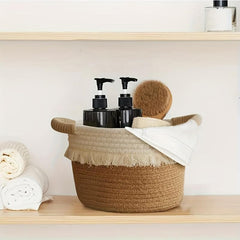 Bohemian Tassel Woven Storage Baskets - Round Jute Organizer