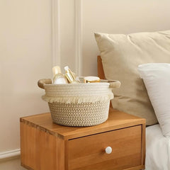 Bohemian Tassel Woven Storage Baskets - Round Jute Organizer