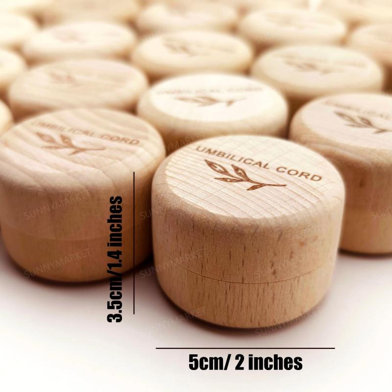 Wooden Keepsake Box for Umbilical Cord and Fetal Hair