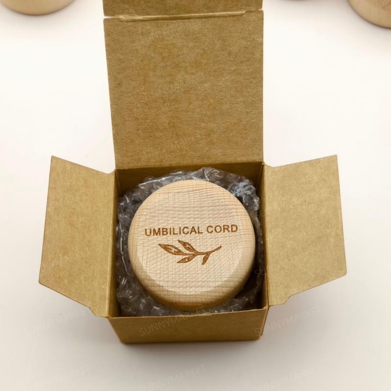 Wooden Keepsake Box for Umbilical Cord and Fetal Hair
