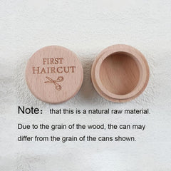 First Haircut Wooden Keepsake Box Natural Solid Wood Engraved