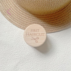 First Haircut Wooden Keepsake Box Natural Solid Wood Engraved