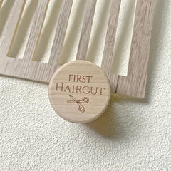 First Haircut Wooden Keepsake Box Natural Solid Wood Engraved