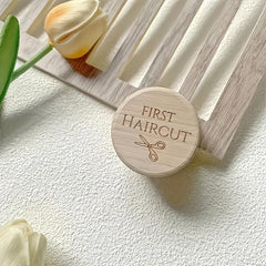 First Haircut Wooden Keepsake Box Natural Solid Wood Engraved