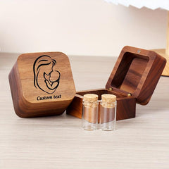 Custom Wooden Keepsake Box for Umbilical Cord and Hair