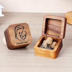 Custom Wooden Keepsake Box for Umbilical Cord and Hair