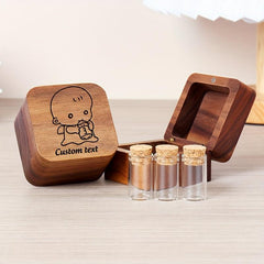 Custom Wooden Keepsake Box for Umbilical Cord and Hair