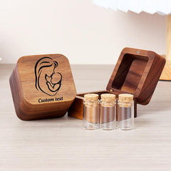 Custom Wooden Keepsake Box for Umbilical Cord and Hair