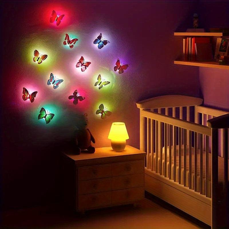 Qicai Xiaolu 3D Butterfly LED Night Light Multicolor Wall Decor
