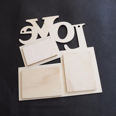 Wooden Love Photo Frame Family Picture Display Art Decor