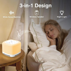Portable Noise Sleep Machine & Speaker 40 Sounds RGB Night Light
