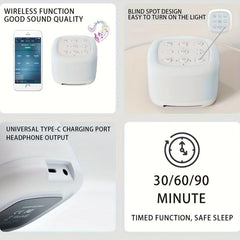 Portable Noise Sleep Machine & Speaker 40 Sounds RGB Night Light