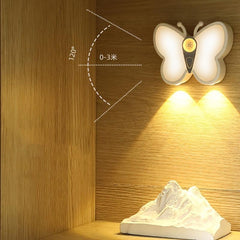 Butterfly Motion Sensor Night Light USB Rechargeable Indoor