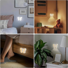 Butterfly Motion Sensor Night Light USB Rechargeable Indoor