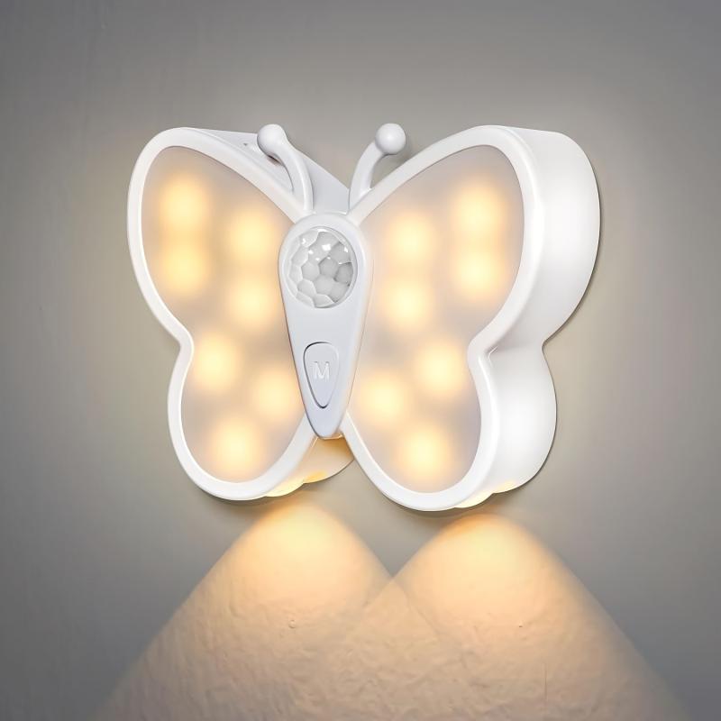 Butterfly Motion Sensor Night Light USB Rechargeable Indoor