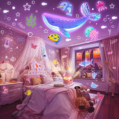 Galaxy Star Projector Nightlight Dimmable Lamp for Princess Room