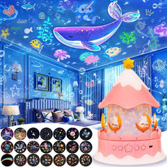 Galaxy Star Projector Nightlight Dimmable Lamp for Princess Room