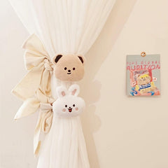 Dearchuu Bear & Rabbit Curtain Tiebacks for Kids Room Decor