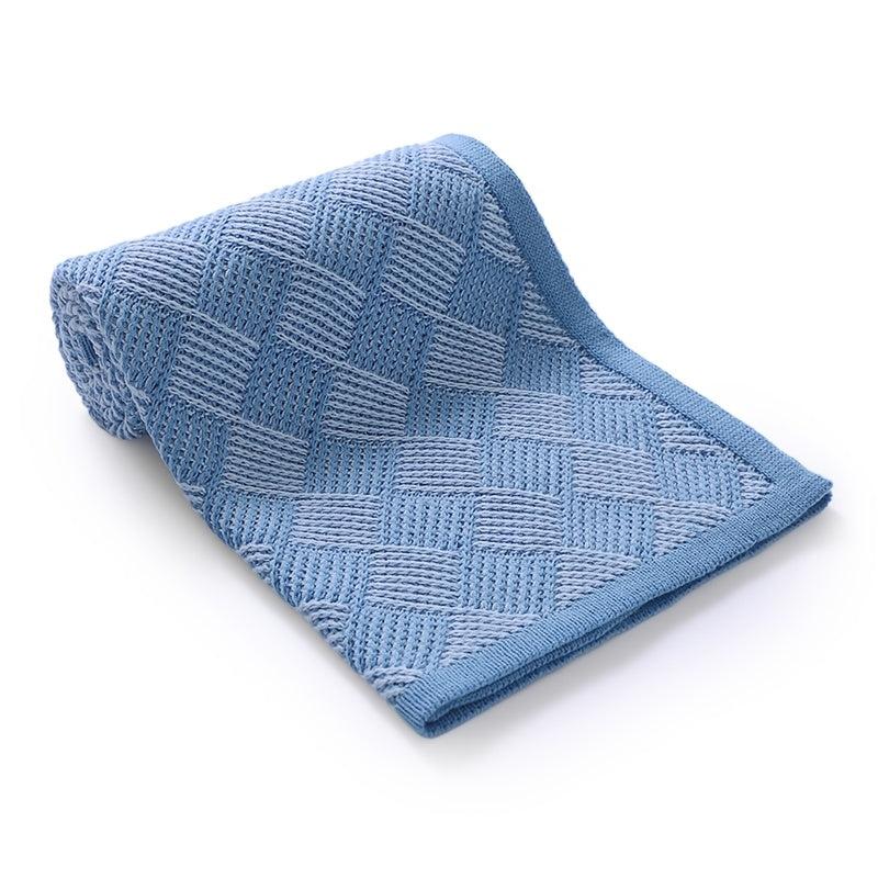 Soft Geometric Jacquard Knit Baby Blanket for 0-3 Years