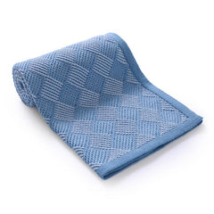 Soft Geometric Jacquard Knit Baby Blanket for 0-3 Years