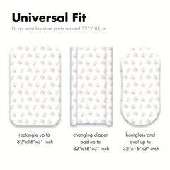 4pcs Animal Print Bassinet Sheets Ultra Soft Breathable Microfiber