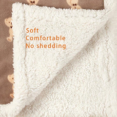 Double Layer Thick Flannel Blanket Stroller Blanket