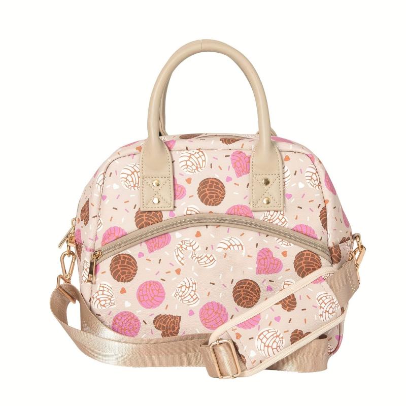 Large Capacity Pink Nylon Parent Bag Waterproof & Insulated