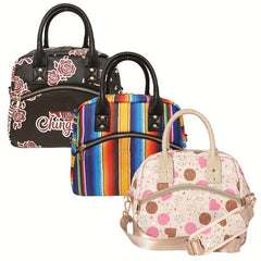 Large Capacity Pink Nylon Parent Bag Waterproof & Insulated