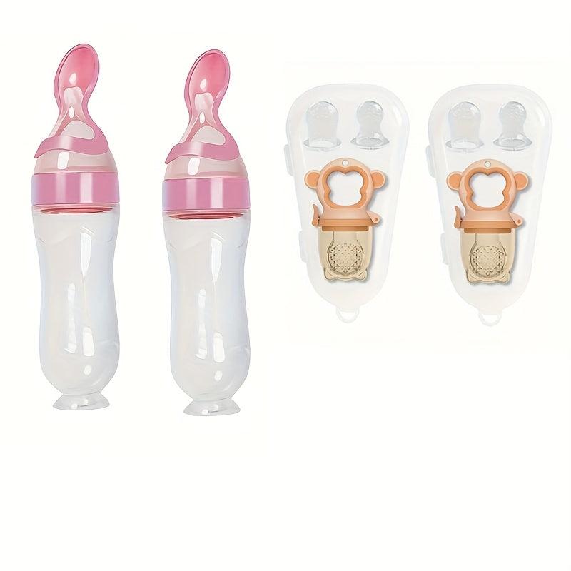 12pcs Baby Food Feeder Set with Spoon and Suction Cup