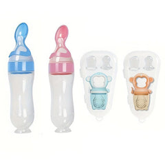 12pcs Baby Food Feeder Set with Spoon and Suction Cup