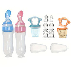 12pcs Baby Food Feeder Set with Spoon and Suction Cup
