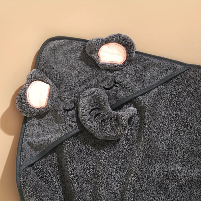 2 Cute Cartoon Animal Bath Towels for Kids