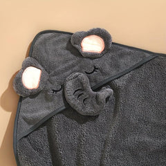 2 Cute Cartoon Animal Bath Towels for Kids