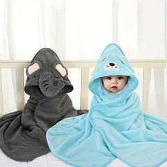2 Cute Cartoon Animal Bath Towels for Kids