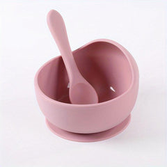 Silicone Suction Cup Bowl Spoon Set for Kids