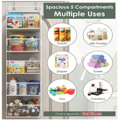 5-Layer Over the Door Organizer with 19KG Capacity