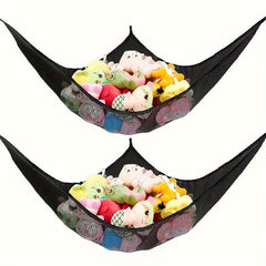 Large Fabric Net Hammock Corner Hanging Organizer for Plush Toys