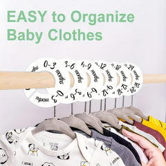 6pcs Plastic Nursery Closet Dividers Baby Clothes Organizer 0-24 Months