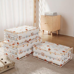 Large Capacity Transparent Clothes & Toy Storage Bag Organizer