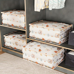 Large Capacity Transparent Clothes & Toy Storage Bag Organizer