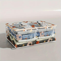 Large Capacity Transparent Clothes & Toy Storage Bag Organizer