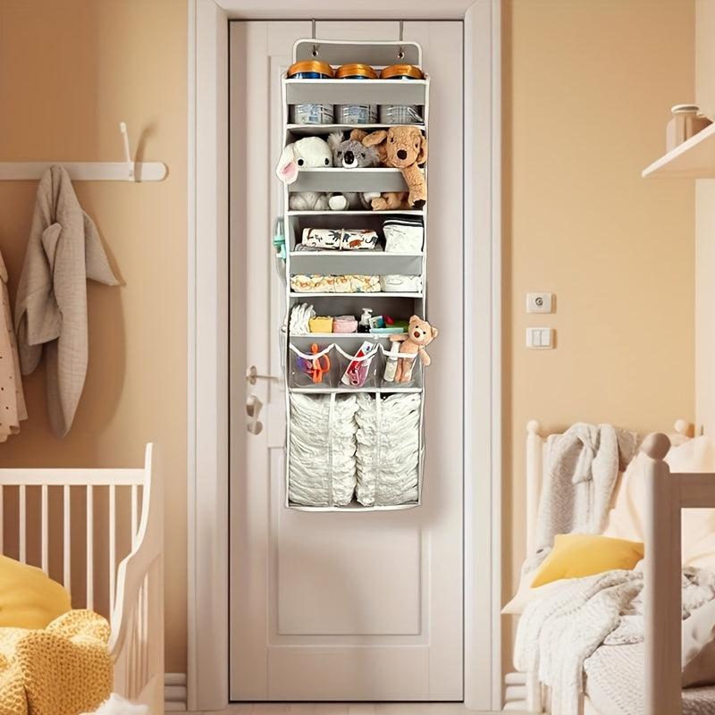 Door Mounted Storage Box with 3 Bins for Bedroom