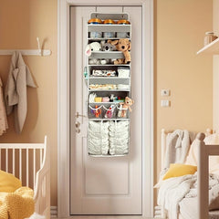 Door Mounted Storage Box with 3 Bins for Bedroom