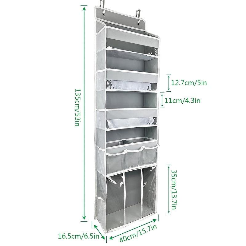 Door Mounted Storage Box with 3 Bins for Bedroom
