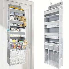 Door Mounted Storage Box with 3 Bins for Bedroom