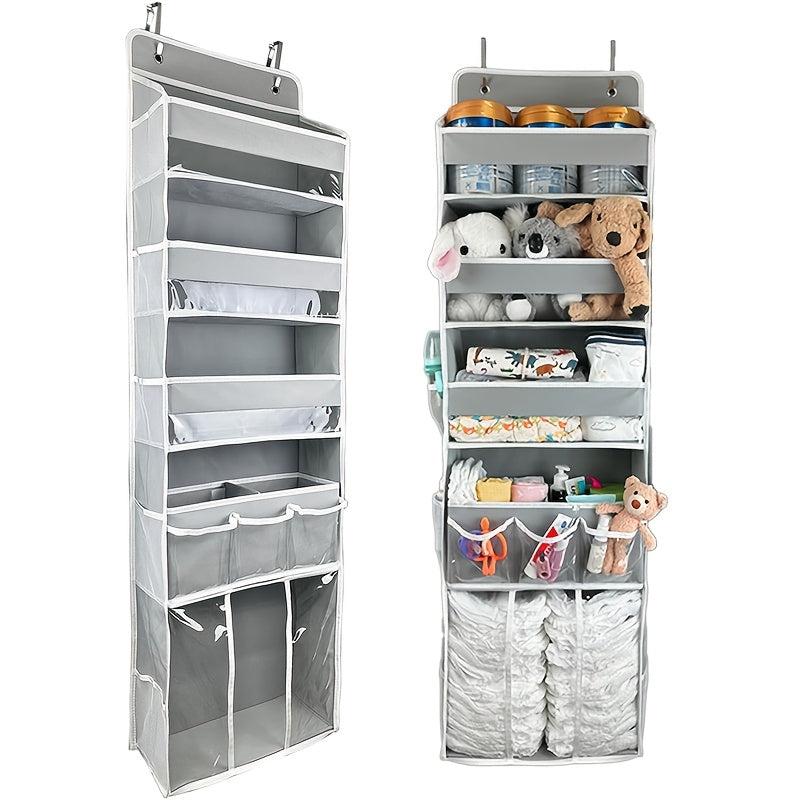 Door Mounted Storage Box with 3 Bins for Bedroom