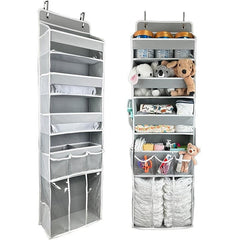 Door Mounted Storage Box with 3 Bins for Bedroom