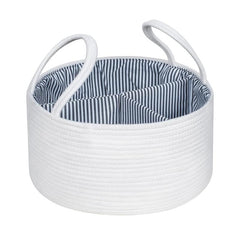 Round Storage Basket with Diaper and Formula Storage